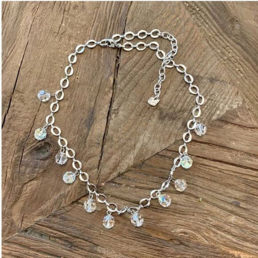 SWAROVSKI Chain Necklace with Drop Crystals